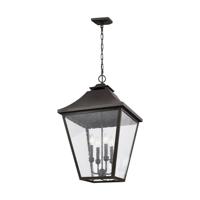 Visual Comfort Studio OL14409SBL Galena Four Light Pendant, Sable