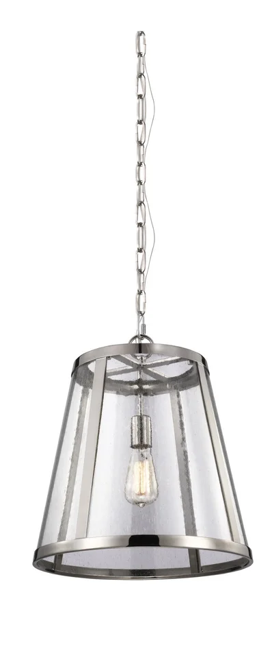 Visual Comfort Studio P1289PN Harrow One Light Pendant, Polished Nickel