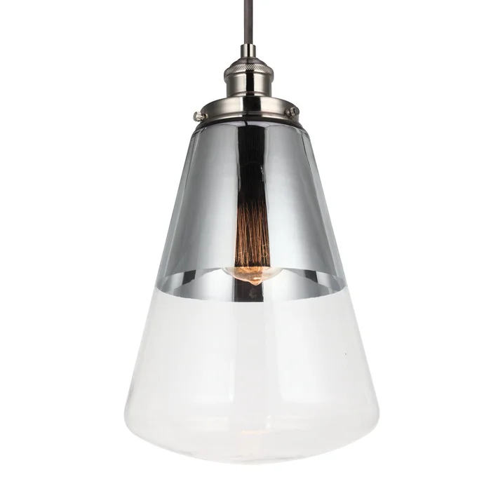 Visual Comfort Studio P1373PN Waveform One Light Pendant, Polished Nickel (Discontinued)