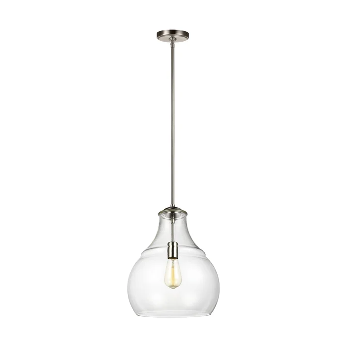 Visual Comfort Studio P1483SN Zola One Light Pendant, Satin Nickel