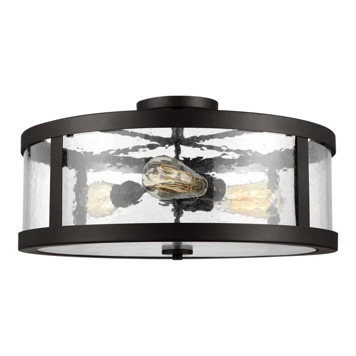 Visual Comfort Studio SF342ORB Harrow Three Light Semi-Flush Mount, Oil Rubbed Bronze