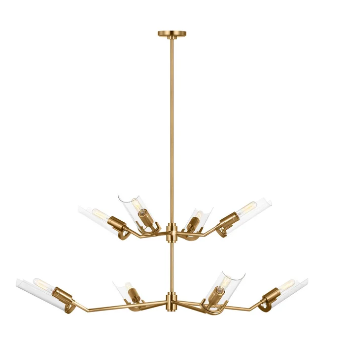Visual Comfort Studio TC1158BBS Mezzo Eight Light Chandelier, Burnished Brass