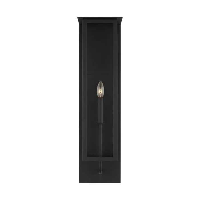Visual Comfort Studio TFO1021TXB Dresden One Light Outdoor Wall Sconce, Textured Black