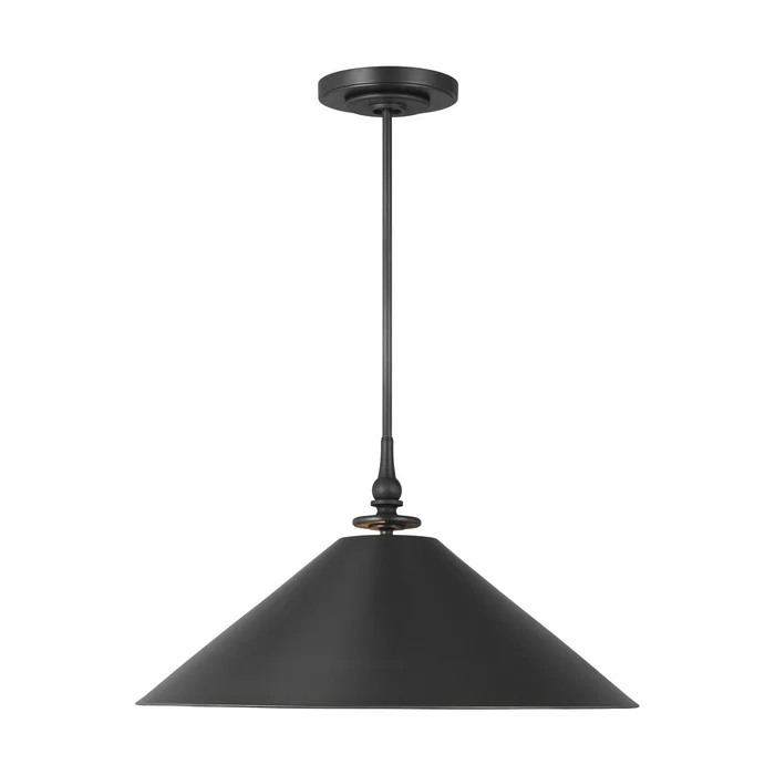 Visual Comfort Studio TP1001AI Capri One Light Pendant, Aged Iron