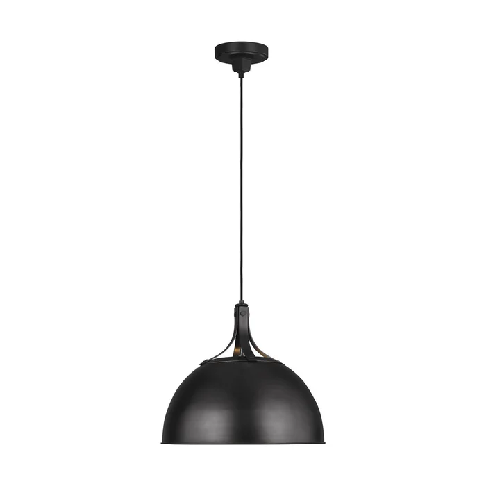 Visual Comfort Studio TP1071AI Logan One Light Pendant, Aged Iron