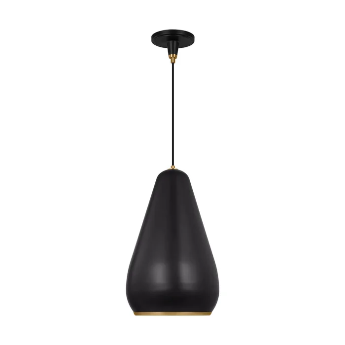 Visual Comfort Studio TP1141AIBBS Clasica One Light Pendant, Aged Iron