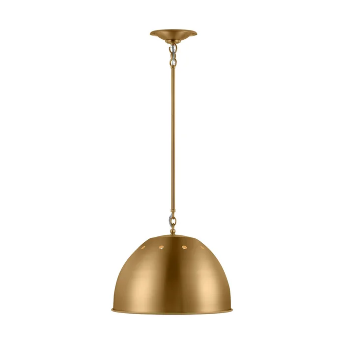Visual Comfort Studio TP1181BBS Robbie One Light Pendant, Burnished Brass