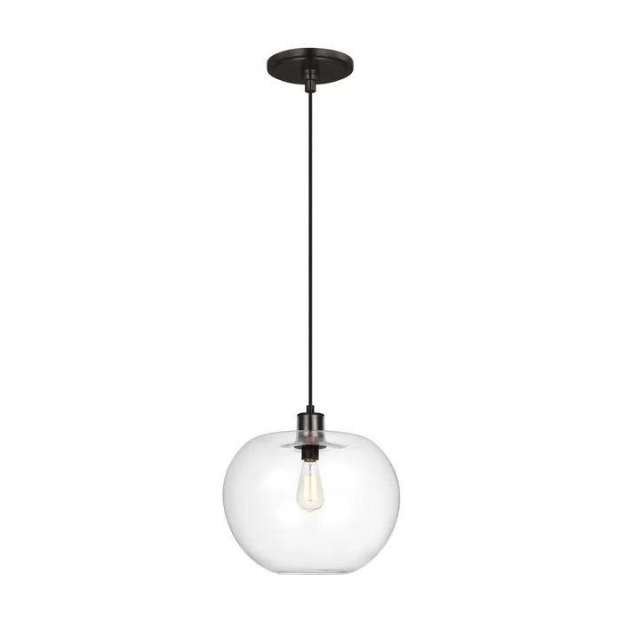 Visual Comfort Studio TP1201AI Mela One Light Pendant, Aged Iron