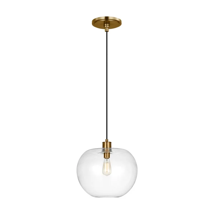 Visual Comfort Studio TP1201BBS Mela One Light Pendant, Burnished Brass