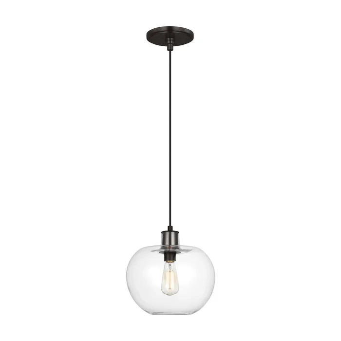 Visual Comfort Studio TP1211AI Mela One Light Pendant, Aged Iron