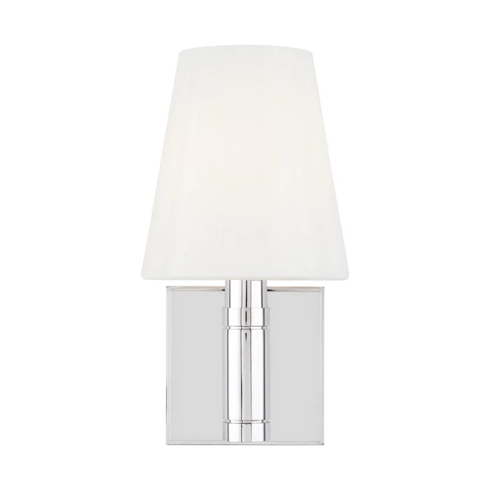 Visual Comfort Studio TV1011PN Beckham Classic One Light Wall Sconce, Polished Nickel