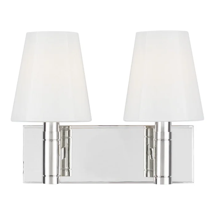 Visual Comfort Studio TV1022PN Beckham Classic Two Light Vanity, Polished Nickel