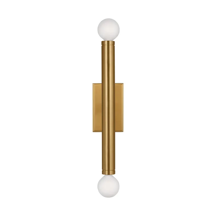 Visual Comfort Studio TW1122BBS Beckham Modern Two Light Wall Sconce, Burnished Brass