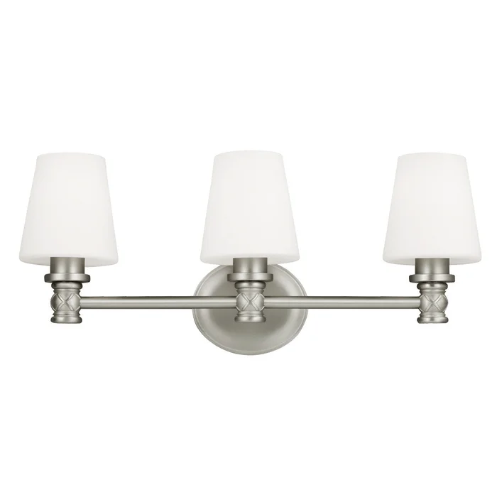 Visual Comfort Studio VS22103SN Xavierre Three Light Vanity, Satin Nickel