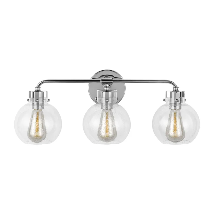 Visual Comfort Studio VS24403CH Clara Three Light Vanity, Chrome