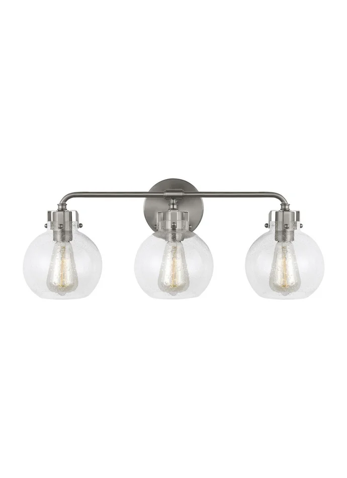 Visual Comfort Studio VS24403SN Clara Three Light Vanity, Satin Nickel