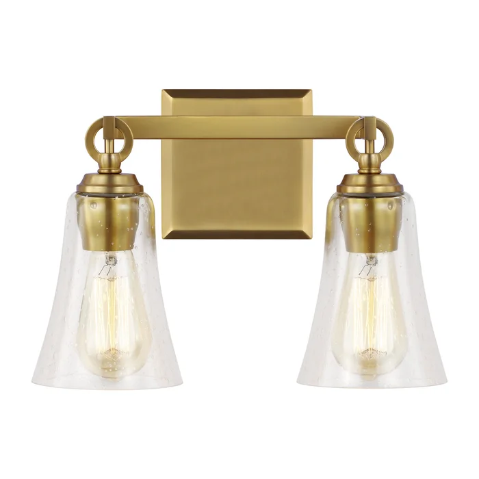 Visual Comfort Studio VS24702BBS Monterro Two Light Vanity, Burnished Brass