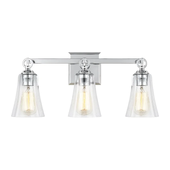 Visual Comfort Studio VS24703CH Monterro Three Light Vanity, Chrome