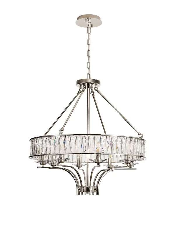 Vivienne 8 Light Crystal Pendant / Semi Flush
