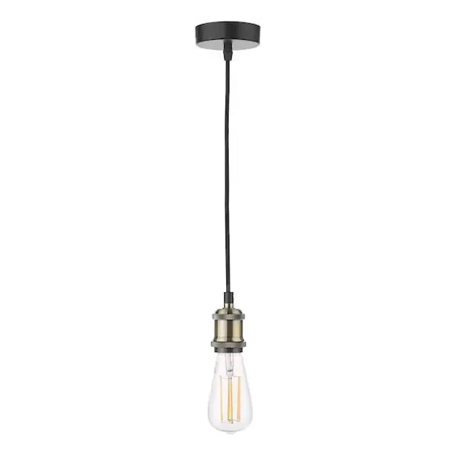 Waco Antique Brass with Matt Black Pendant Light Suspension