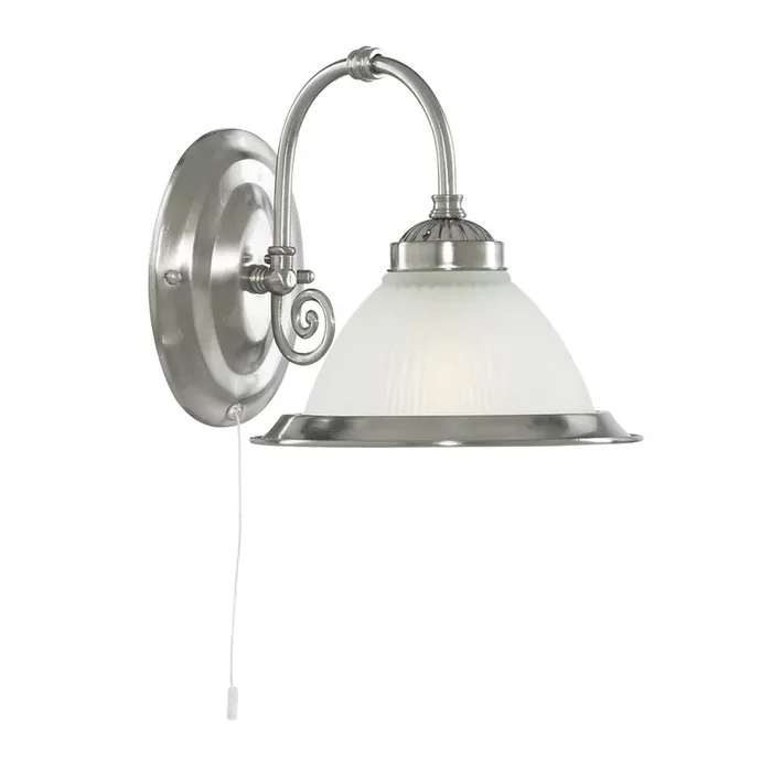 Wall Light – Satin Silver & Acid Glass (0483AME10411)