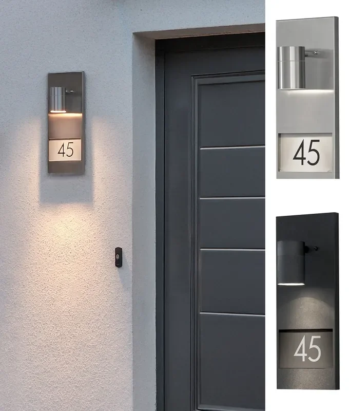Wall Light With House Number – Modern design