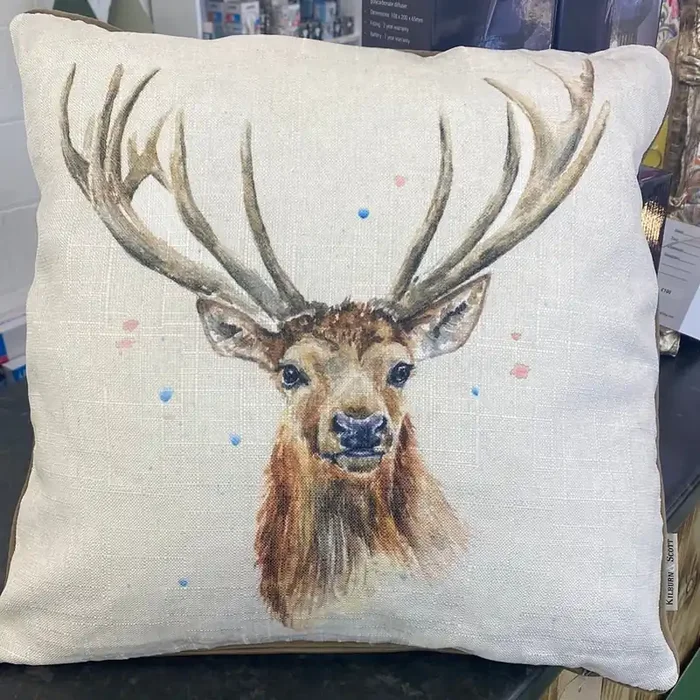 Watercolour Stag Cushion