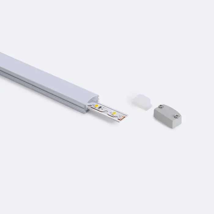 Watertight Surface Mounted 2m Aluminium Profile for LED Strip up to 8mm IP65 – Ledkia