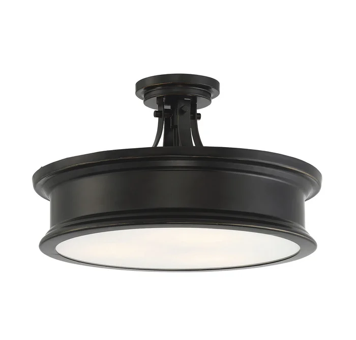 Watkins Three Light Semi-Flush Mount in Classic Bronze (51|6-134-3-44)