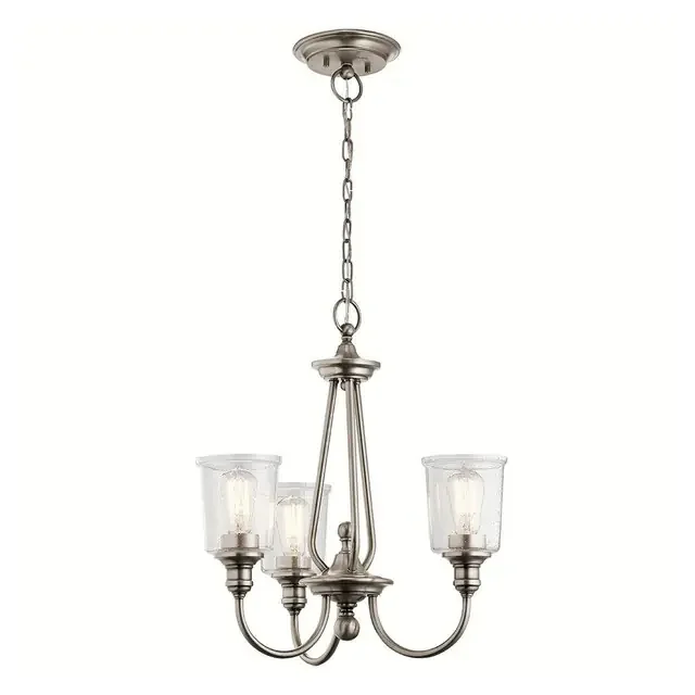 Waverly 3 Light Pewter Chandelier