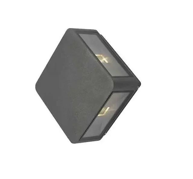 Weiss 4 Light Square Anthricite IP65 LED Wall Light