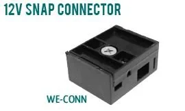 Westgate 12V Black Snap Connector (5 Pack)