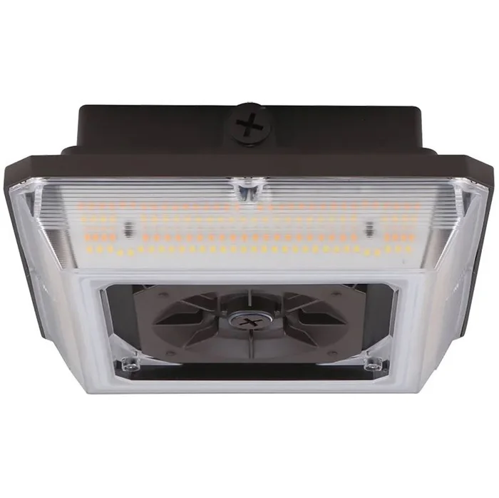 Westgate CAX-20-45W-MCTP-SR Angled-Beam LED Garage Canopy Light, Adjustable Wattage (20W/30W/45W), Adjustable CCT (3000K/4000K/5000K), Bronze