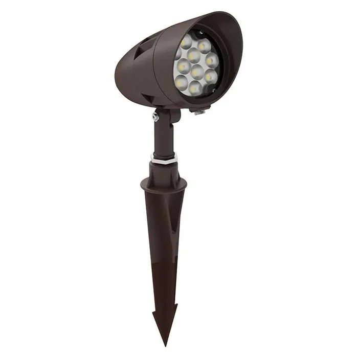 Westgate FLVX-MD-24W-40K-BR X-Gen LED Bullet Flood Light with Long Shroud, 12V, 24W, 4000K, Bronze