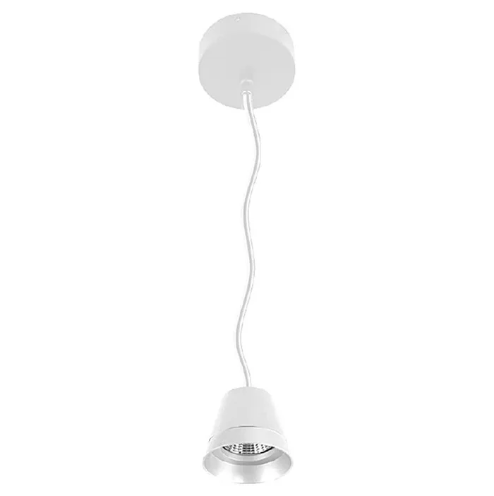 Westgate LCFQ-MCT-WH LED Cone Pendant with Adjustable Cord, Adjustable Wattage (6W/9W/12W), Adjustable CCT (3000K/4000K/5000K), White