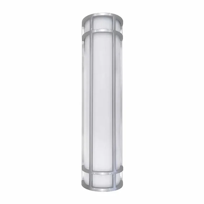 Westgate LDSXL-MCT-DD-SIL 24″ Outdoor LED Decorative Wall Sconce, 25W, Adjustable CCT (3000K/4000K/5000K), Silver