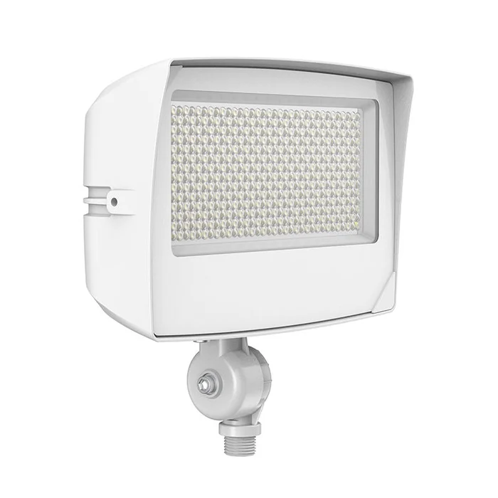 Westgate LF4MAX-MD-45-80W-MCTPB-KN-P-WH Medium Maximum-Feature Round-Back Flood Light with Knuckle, 45W/60W/80W, 30K/40K/50K – White