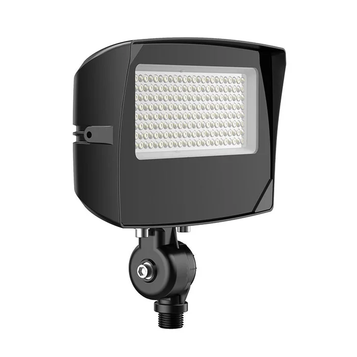Westgate LF4MAX-SM-15-35W-MCTPB-KN-P-BK Small Maximum-Feature Round-Back Flood Light with Knuckle, 15W/25W/35W, 30K/40K/50K – Black