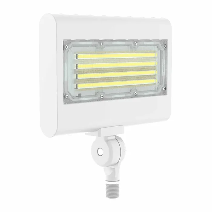 Westgate LFX-MD-15-50W-MCTP-KN-WH Outdoor Medium LED Flood Light with Knuckle Mount, Adjustable Wattage (15W/20W/30W/50W), Adjustable CCT (3000K/4000K/5000K/5700K), White