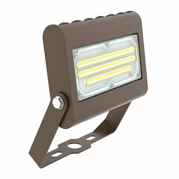 Westgate LFX-SM-10-30W-MCTP-TR Outdoor Small LED Flood Light, Adjustable Wattage (10W/15W/20W/30W), Adjustable CCT (3000K/4000K/5000K/5700K), Dark Bronze