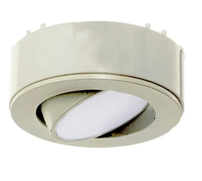 Westgate PL120ADJ-50K-BN 3″ Round Adjustable LED Puck Light, 120V, 4.5W, 5000K, Brushed Nickel