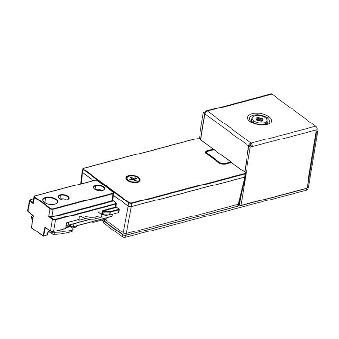 Westgate TR-CCON-WH 3-Wire Track Conduit Connector – White