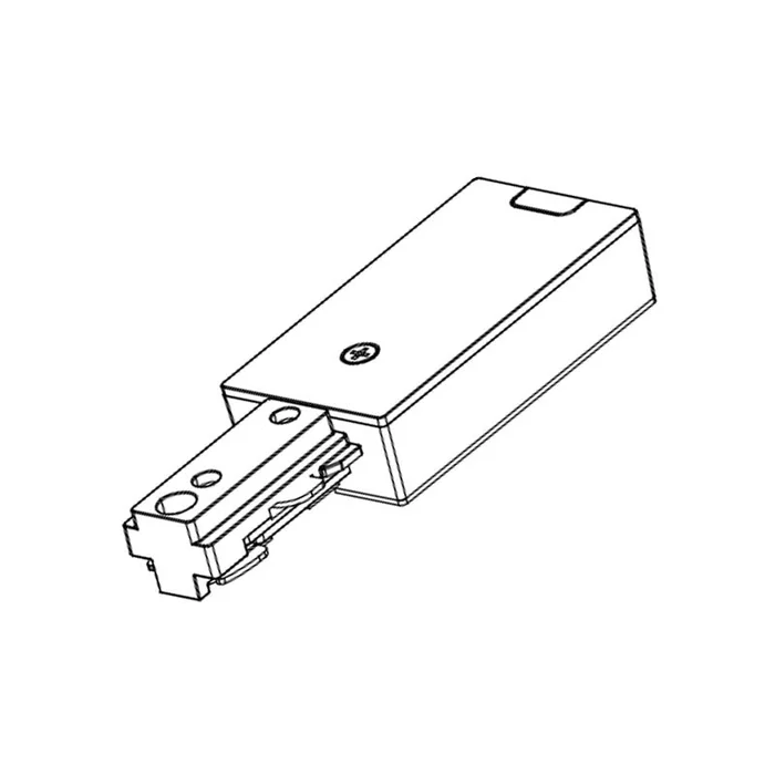Westgate TR-LE-BK 3-Wire Track Live End Connector – Black