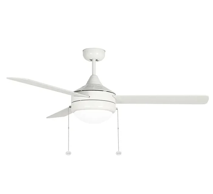Westgate WFL-112-PC-3B-52-MCT-WH-WH 52″ 3-Blade Ceiling Fan with Light, 20W, Adjustable CCT (3000K/4000K/5000K), White with White Blades