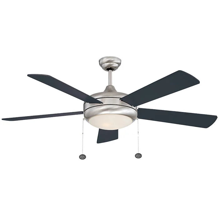 Westgate WFL-113-PC-5B-52-MCT-BN-RWBK 52″ Plywood 5-Blade Ceiling Fan & Light – Brush Nickel and Reversible Black/Rosewood