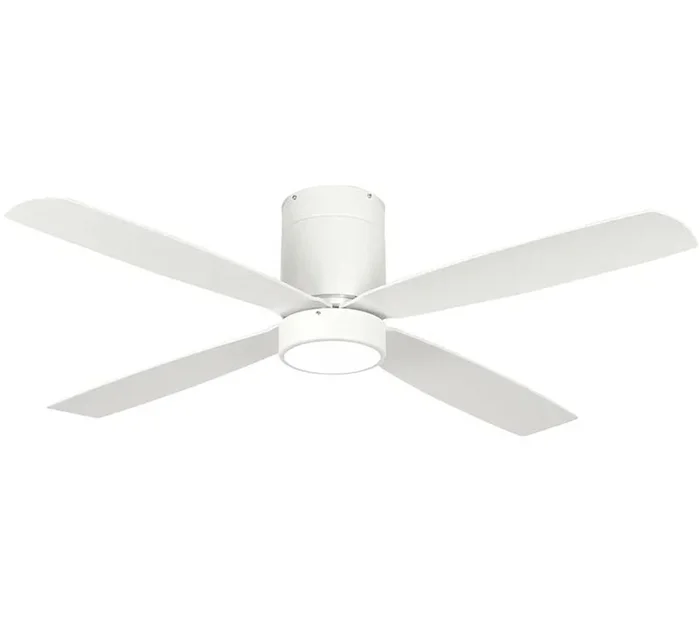 Westgate WFL-118-WS-4B-52-30K-WH-WH 52″ 4-Blade Ceiling Fan with Light, 19W, 3000K, White with White Blades