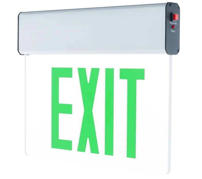Westgate XE-2GMW-EM, Westgate 120-277V Double Face Edgelit Mirror LED Exit Sign – White
