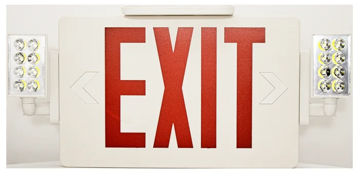 Westgate XTSL-CL-GW, Super Slim White LED Exit Sign With Adjustable LED Heads, 120-277V – White