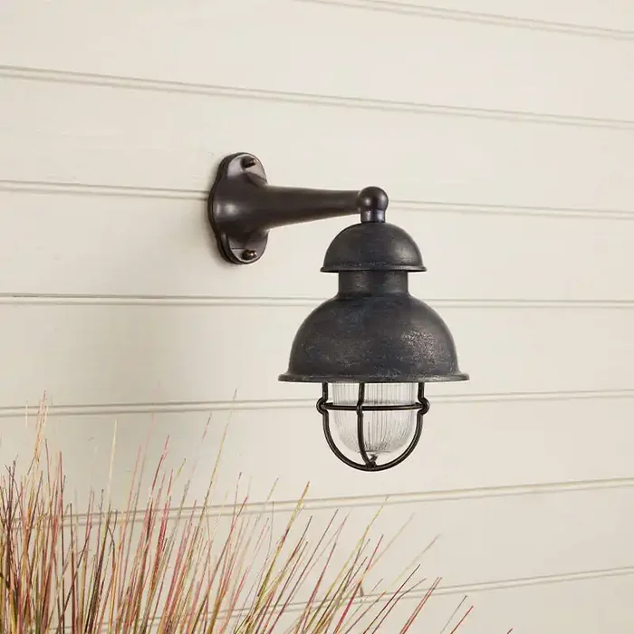 Westport Coastal Margate Outdoor Wall Light – Oxidised Black – Online Lighting
