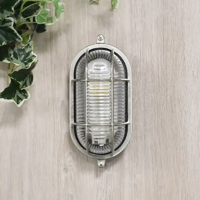 Westport Coastal Port Outdoor Flush Wall Light – Matt Nickel – Online Lighting